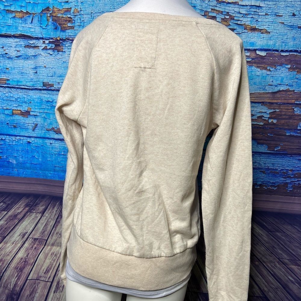 Roxy heathered light pink sweatshirt medium - Picture 2 of 5
